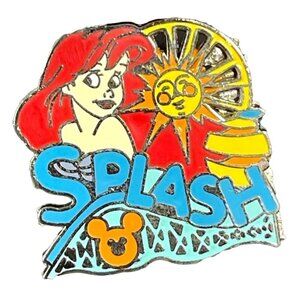 Disney Ariel Trading Pin Hidden Mickey Little Mermaid Splash Lapel Pin Brooch